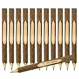 JNEYVIC 12 Stück Holzbleistifte Natur Bleistift Zweig 17cm Kurze Bleistifte Holz Naturholz Stifte Wald Holzstifte Holzbleistift Graphitstifte für Schulbedarf Partygeschenk Schüler Büro Schulmaterial