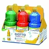Giotto 530900 - Sortiment mit 6 Flaschen à 1 Liter Tempera-Fertigtemperatur, waschbar