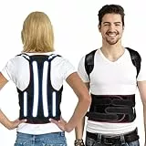 KEVIAN Rücken Geradehalter Verstellbare Rückentrainer Schmerzlinderung, Verbesserung der Körperhaltung für Damen und Herren (Large)