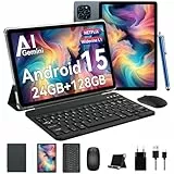 TABWEE Android 15 Tablet mit Tastatur - 24GB RAM+128GB ROM+2TB TF, Octa Core, Gaming Tablet 11 Zoll, Widevine L1, 1920x1200 FHD+IPS, 8000mAh Akuu, Gemini AI, 13MP+5MP KI Kamera, Face ID, 5G WiFi, GPS