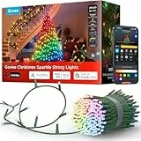Govee Christmas Sparkle String Lights, Weihnachten Lichterkette für Innenräume, 20M RGBWIC-Leuchten mit 250 LEDs, 140+ Dynamische Szenenmodi für Weihnachtsdekorationen, APP-Steuerung mit Alexa