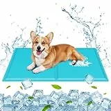 Nobleza Kühlmatte für Hunde, 65x50cm Kühldecke Hund Selbstkühlend Ungiftige mit Gelauflagen Welpe Katzen Haustiere Kühlmatratze für Sommer, Hellblau, M