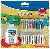 Stylex Glitter Set 35g Bastelkleber + 2X 5 Becher Dekomaterial