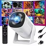 Mini Beamer Handy [Auto Trapezkorrektur] YOTON Y4 Tragbarer Projektor Bluetooth, 2025 Neuer Full HD Videoprojektor für Heimkino, 50% Zoom Outdoor Projector Kompatibel mit HDMI/USB/Phone/PS5/Fire Stick