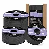 Abma Cord Paracord 2mm 15m Nylonschnur 3 Kern Seil Typ I Schnur für Basteln, Camping, Outdoor - Max. 90kg (200lbs) - Schwarz