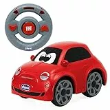 Chicco FIAT 500 RC Ferngesteuertes Sportauto, Funkgesteuertes Auto mit intuitivem Lenkrad, RC Auto mit Sounds und Hupe, Weiß - Kinderspielzeug 2-6 Jahre