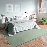 Mia's Teppiche Olivia Wohnzimmer/Schlafzimmer Teppich - waschbar - 160x220 cm, Grün
