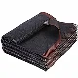 Xrdbfd Schattennetz, 70% Sonnenschutz Schatten Tuch, Gewächshaus Schattiernetz Mit Ösen, Garten Sonnensegel, 2/3/4/5/6/8m Schwarzes Sichtschutznetz,Black-3x4m(9.8 * 13ft)