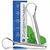 Zungenschaber Edelstahl | Zungenreiniger Set | Zungenputzer | Zungenbürste aus Edelstahl | Zungenkratzer aus Edelstahl | Tongue Scraper | Zungenreiniger Edelstahl | ORAVIX