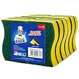 MR.SIGA Putzschwamm Spülschwamm Küchenschwamm Zweiseitig Reinigungsschwamm Fleckenentferner Pad, 12 Stück, Größe: 11 x 7 x 3cm