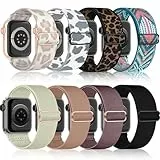 chinbersky 8 Stück Elastisches Nylon Loop Armband Kompatibel mit Apple Watch Armband 40mm 41mm 38mm,Stoff Verstellbares Dehnbare Sport Ersatzarmband für iWatch Ultra Series 11/10/9/8/7/6/5/4/3/2/1/SE