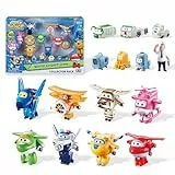 Super Wings Transform-a-Bots World Airport Crew - Serie 1 - Crew Sammelpackung - 15 Spielzeugfiguren - 5,1 cm Figuren