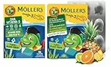 Möller's Omega 3 Kapseln für Kinder | Natürliche Omega 3 Fischtran mit Tutti Frutti | Mit DHA und EPA | Leicht zu kauen | Ohne Gluten, Laktose und Zucker | 72 Stück