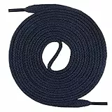 Mount Swiss Schnürsenkel flach 7mm Baumwolle – Dunkelblau 120cm – Ersatz Schuhband Sneaker Sportschuhe Freizeitschuhe Arbeitsschuhe – Unisex Damen Herren Kinder