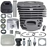 Gubeter 45 mm Zylinder Kolben Auspuff Schalldämpfer Luftfilter Kit, für Husqvarna 353 346Xp 350 Kettensäge Teil, 537253002, 503862803