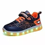 Kauson Unisex Kinder LED Schuhe 7 Farbe USB Aufladen LED Leuchtend Outdoor Sportschuhe Low Top Atmungsaktives Ultraleicht Wasserdicht Laufschuhe Gymnastik Turnschuhe Blinken Sneaker Für Jungen Mädchen