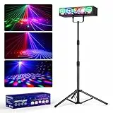 Ehaho Discolicht Partylicht mit 61' Stativ, Musikgesteuert DJ Disco Licht mit DMX 512, Stroboskop Lichteffekte Partylicht Mit Fernbedienung für Weihnachten Familie Die Party Fest Der Klub Halloween
