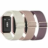 TUCOMO Elastische Nylon Armband Kompatibel mit Samsung Galaxy Fit 3, Loop Dehnbare Ersatzarmband Uhrenarmband für Samsung Galaxy Fit 3 SM-R390 Herren Damen