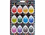 Tsukineko Memento Dew Drop Dye Ink Pads 12/Pkg-Gum Drops, Yellow