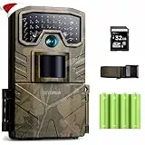 CEYOMUR 20MP 1080P Hunting Camera with IR Night Vision, Timer and Design Waterproof IP66 with 32GB SD Card and Batteries for Hunting and Fauna Observation