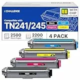 ECHALLENGE TN241 TN245 Toner für Brother 241 245 TN241/245 Kompatibel DCP-9022CDW MFC-9332CDW MFC-9142CDN HL-3142CW HL-3140CW HL-3152CDW HL-3172CDW DCP-9017CDW MFC-9130CW 2026er-Chip-Generation