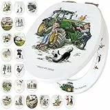 Looprints Toilettensitz mit Absenkautomatik, für Zuhause und Badezimmer, Landhaus- und Bauernhaus-Dekoration, Geschenk für Mama und Papa (Traktor)