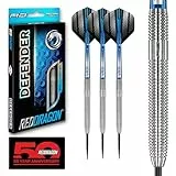 RED DRAGON Darts – Defenders - 85% Professionelles Wolfram Dartpfeile mit Dartflügel und Dart-Schaft (Stängel) - Erhältlich in Triton Soft Tip 19g Barrel / 21g Volles Gewicht und Steel Tip 22g & 24g