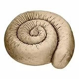 Totsy Baby Zugluftstopper für Türen und Fenster Stopper Türdichtung 400 cm Seitenschläferkissen Umrandung oder Tür Luftzugstopper Schalldämmung Windstopper Türluftstopper Minky Beige