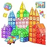 WOOBLO Magnetische Bausteine, 𝐇𝐨𝐜𝐡𝐰𝐞𝐫𝐭𝐢𝐠𝐞 Magnetbausteine, Magnetspiel Montessori Spielzeug ab 3 Jahre, Magnete Spielzeug ab 3 4 5 Jahre, Bausatz Geschenk für Kinder Jungen Mädchen