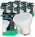 V-TAC 10x LED Glühbirne GU10-4,5W (entspricht 35W) - 400 Lumen - Maximale Effizienz und Energieeinsparung - GU10 Spot LED Glühlampen - 10er Pack - Licht 4000K Neutralweiß