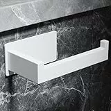 Aikzik Toilettenpapierhalter, Klopapierhalter ohne Bohren, Toilettenpapierhalter Weiß, Edelstahl Klorollenhalter, Wc Papier Halterung Rollenhalter mit Kleber für Badzimmer