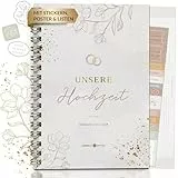 Lebenskompass® Hochzeitsplaner Buch mit praktischen Poster 'ALWAYS' Wedding Planner mit Terminplan, Listen und Tipps für eine perfekte Planung einer Hochzeit - mit Stickern - A5 +