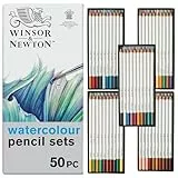 Winsor & Newton 2090009 Studio Collection Aquarellstifte im Set - 50 lebendige Farben im Metallkasten, bruchsicher, weiche Farbabgabe, Malstifte für Erwachsene & Künstler