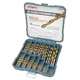 Hi-Spec 99 tlg. HSS Spiralbohrer Set in 14 Größen von 1mm bis 10mm für Holz, Metall, Kunststoff in Aufbewahrungskoffer, Bohrerbit Set Zubehör für Bohrschrauber.