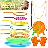 Whaline Seifenblasenstäbe Set mit Handschuh, Big Bubbles Wand Kit, Sortiment Bubble Maker, Spielzeug Set für Indoor Outdoor Garten Aktivität Geburtstag Party Sommer Spiel