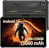 HOTWAV R7 Outdoor Tablet 10,1 Zoll, 15600mAh 12GB+256GB (TF 2TB) Android 13 Rugged Tablet, Octa-core PC 800x1280 16MP Kamera IP68/IP69K/MIL-STD-810G Wasserdicht Tablets Dual SIM 4G LTE/5G WiFi/GPS/OTG