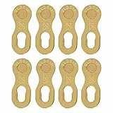 Keenso Fahrradkettenglied, 4-Paar Stahl Fahrrad Fahrrad 12-Gang-Kette Fehlende Verbindungsglieder Teile Fahrradzubehör(Gold)
