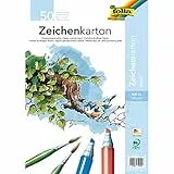 folia 8400/50 - Zeichenkarton, 120 g/qm, DIN A3, 50 Blatt, weiß - Zeichenpapier für vielfältige kreative Ideen