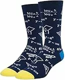 FGFD&OU Socken für Herren und Damen - Lustige Mathematische Socken für Männer und Frauen - Geschenk Neuheit - Baumwolle Unisex Sportsocken für Sommer und Winter (Navy blau)
