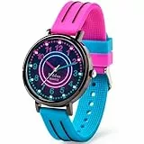 Kiddus Lernuhr für Kinder, Analoge Armbanduhr für Jungen und Mädchen ab 5 Jahren, Waterproof 5ATM, Geschenk für Mädchen zum Lernen