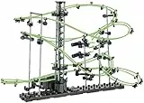 Playtastic Kugelbahn Erwachsene: Professionelle Kugel-Achterbahn, 193-teilig, nachleuchtend (Murmelbahn Erwachsene, kreative Kugelbahn, perpetuum Mobile)
