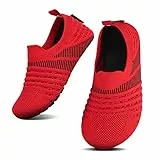 SAGUARO Mädchen Hausschuhe Kinder Pantoffeln Jungen Slippers rutschfest Yoga Kleinkinder Schuhe Unisex-Baby Indoor Weich Walkingschuhe Hüttenschuhe Red 28/29 EU