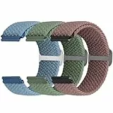 24mm Geflochtenes Armband Kompatibel mit Garmin Venu X1/TicWatch Altas/TicWatch Pro 5/Pro 5 Enduro/COROS Nomad/iTouch AIR 4 41mm 46mm/AIR 3 44mm/Suunto 9/9 Baro/9 Titanium Ersatzarmband Damen Herren