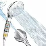 FASDUNT Duschkopf mit Filter Gegen Kalk, 8 Strahlarten Hochdruck Duschkopf mit Schlauch 2M, 20 Schichten Filtrier Shower Head für Hartes Wasser, Rest-Chlor, Schwermetall, Bakterien