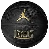 Nike Jordan Legacy 2.0 Basketball 8P – Indoor Outdoor Performance Basketball – Trainingsball – Deflated geliefert, Black/Black/Black/Metallic Gold, 7