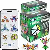 TOSY Magnet Pyramid Glow – 1 Würfel verwandelt Sich in 1 Milliarde Formen, 12 Teile, 243 Magnete, Leuchtend, Kinder, holografisches Design, kreatives STEM-Puzzle, 2er-Pack