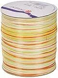 Präsent C.E. Pattberg Raffia-Multicolour Bastband gelb-grün-orange, 50 m Geschenkband zum Einpacken, 5-strängiges Bastelband für Geschenke, Zubehör zum Dekorieren & Basteln