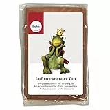 Rayher Lufttrocknender Ton, dunkelbraun, 500 g, Modelliermasse, lufthärtend, weich, geschmeidig, ohne brennen, 3449905