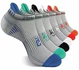 KEMISANT Sneaker Socken 6 Paar, Socken Herren Sportsocken Laufsocken Knöchelsocken Kurzsocken,Atmungsaktive Anti Schweiß,6Paare-Grau2601,43-46 EU