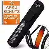 E-Bike Akku Schutzhülle mit Flaschenhalter Öffnung I Ebike Schutz mit Reißverschluss + Tasche I für mehr Reichweite I universale Passform I Fahrrad Abdeckung für integrierte E bike Akkus I WHEELOO